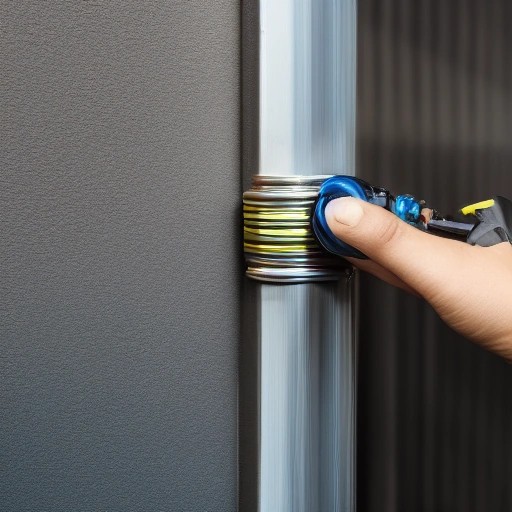 A close-up of a sliding door track being lubricated for smooth operation.